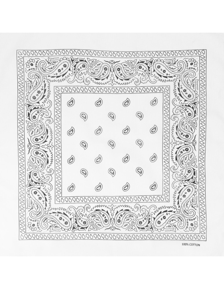 Szale i chusty - Bandana chusta bawełniana BIAŁY - produkt moraj.pl 2