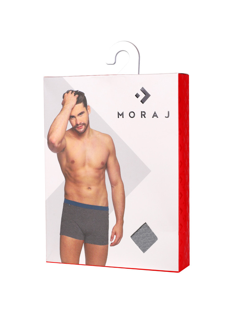 Bokserki dopasowane - Męskie bokserki bawełniane bez wzoru dopasowane CZARNY - produkt moraj.pl 2