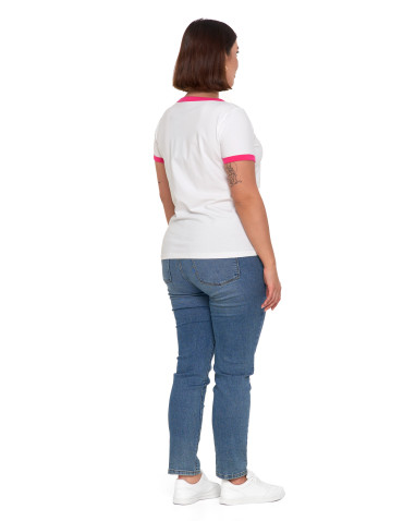 Koszulki i topy - Koszulka damska t-shirt Slim Fit z napisami RÓŻOWY - produkt 15