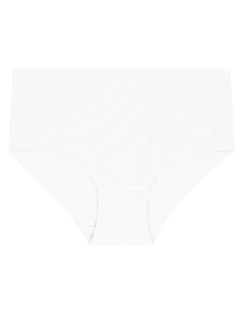 Figi - Damskie majtki bawełniane z wysokim stanem Plus Size 4-pak WIELOKOLOROWY - produkt moraj.pl 5