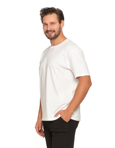 Koszulki, topy, koszule - Bawełniany T-shirt męski oversize BIAŁY - produkt 3