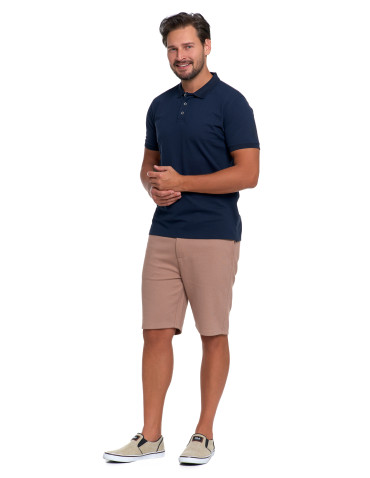 Polo - Koszulka polo męska bawełniana klasyczna polówka GRANATOWY - produkt 4