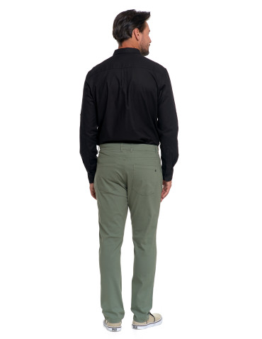 Spodnie - Męskie spodnie chino ZIELONY - produkt 3