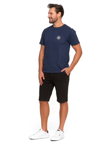 Koszulki, topy, koszule - T-shirt męski bawełniany z marynistycznym motywem GRANATOWY - produkt 2