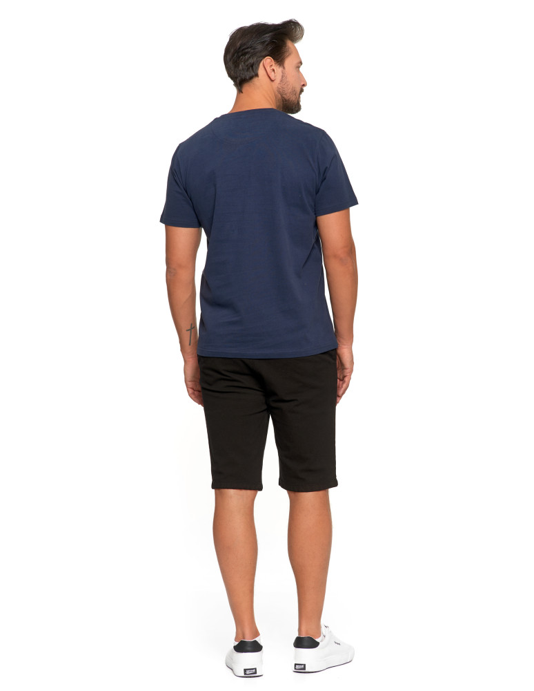 Koszulki, topy, koszule - T-shirt męski bawełniany z marynistycznym motywem GRANATOWY - produkt moraj.pl 3
