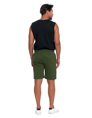 Szorty - Męskie spodenki dresowe krótkie KHAKI - produkt 3