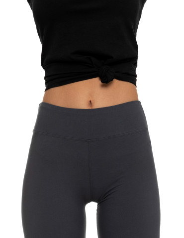 Legginsy - Klasyczne legginsy damskie z wysokim stanem SZARY - produkt 3