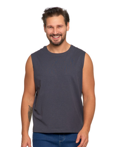 Koszulki, topy, koszule - Męska koszulka tank top GRAFIT - produkt 1