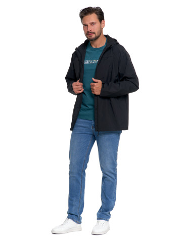 Odzież wierzchnia - Kurtka przejściowa unisex przeciwdeszczowa CZARNY - produkt 5
