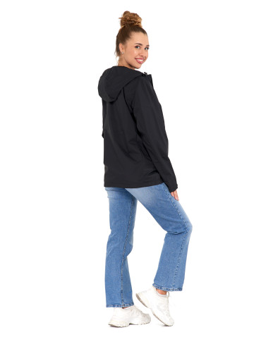 Odzież wierzchnia - Kurtka przejściowa unisex przeciwdeszczowa CZARNY - produkt 15