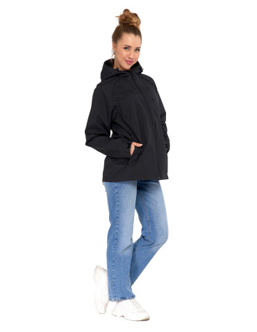 Odzież wierzchnia - Kurtka przejściowa unisex przeciwdeszczowa CZARNY - produkt 17