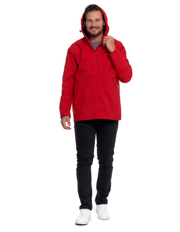 Odzież wierzchnia - Kurtka przejściowa unisex przeciwdeszczowa CZERWONY - produkt 11