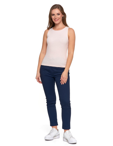 Koszulki i topy - Damska koszulka Tank Top w prążek RÓŻOWY - produkt 1