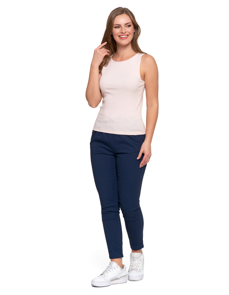 Koszulki i topy - Damska koszulka Tank Top w prążek RÓŻOWY - produkt moraj.pl 2