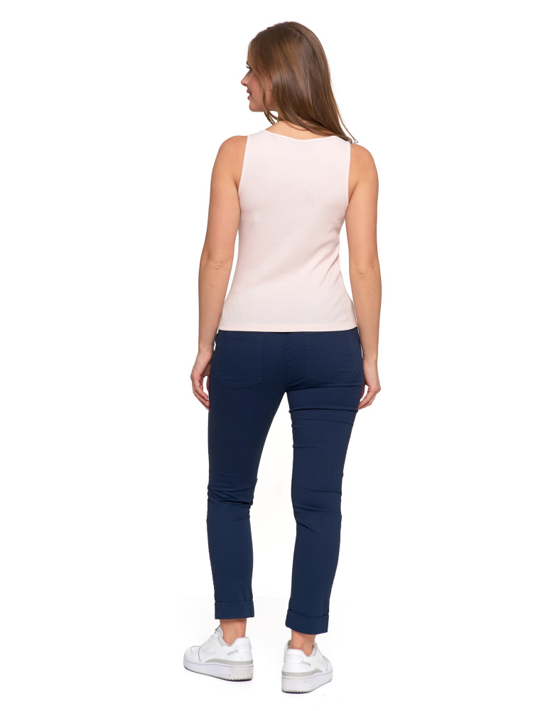 Koszulki i topy - Damska koszulka Tank Top w prążek RÓŻOWY - produkt moraj.pl 4