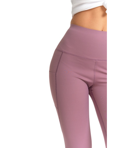 Legginsy - Legginsy damskie z wysokim stanem funkcyjne RÓŻOWY - produkt 5