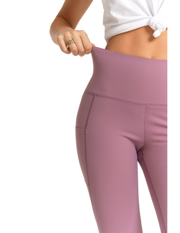 Legginsy - Legginsy damskie z wysokim stanem funkcyjne RÓŻOWY - produkt 6