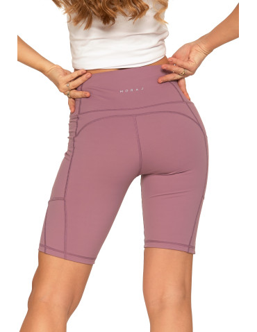 Legginsy - Legginsy kolarki damskie sportowe z kieszeniami RÓŻOWY - produkt 2