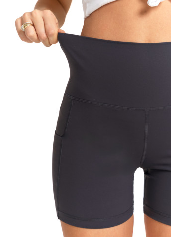 Legginsy - Szorty sportowe damskie z wysokim stanem i kieszeniami GRAFIT - produkt 8