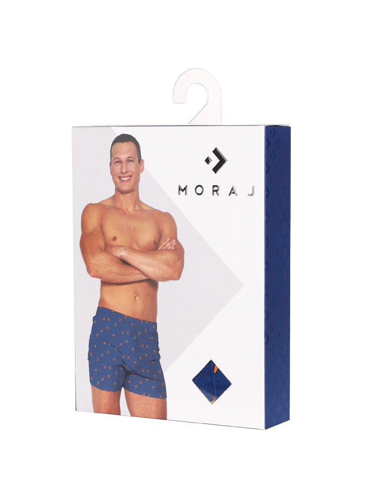 Bokserki luźne - Męskie bokserki luźne 100% bawełna wzór samoloty GRANATOWY - produkt moraj.pl 2