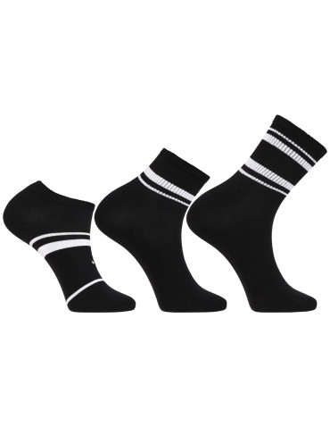 Stopki - Skarpetki bawełniane unisex 3-pak CZARNY - produkt 1