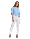 Damskie spodnie skinny jeansowe rurki BIAŁY