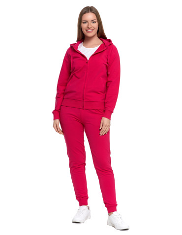 Bluzy - Bluza damska dresowa z kapturem i zamkiem RÓŻOWY - produkt 8