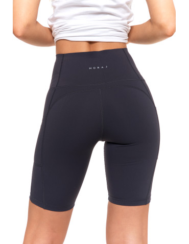 Legginsy - Legginsy kolarki damskie sportowe z kieszeniami GRAFIT - produkt 11