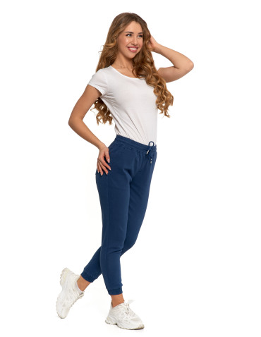 Spodnie - Spodnie damskie joggery NIEBIESKI - produkt 4