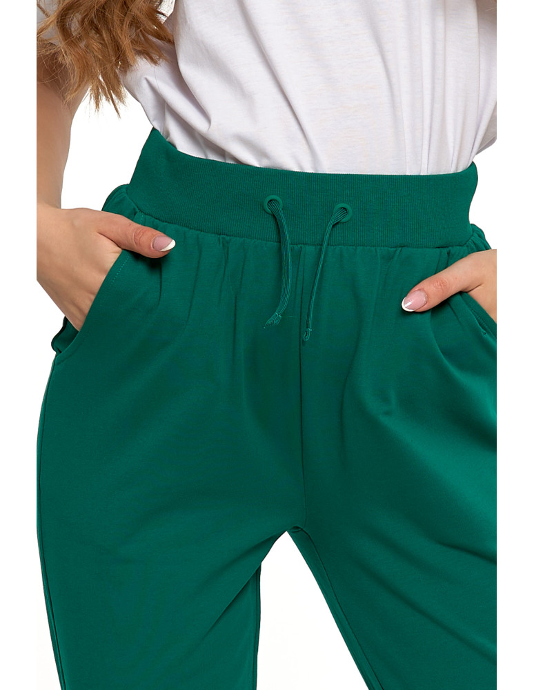 Spodnie - Spodnie damskie dresowe basic ZIELONY - produkt moraj.pl 6