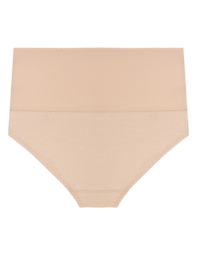 Figi - Majtki damskie maxi bikini z wysokim stanem modelujące 3-pak BEIGE - produkt moraj.pl 6