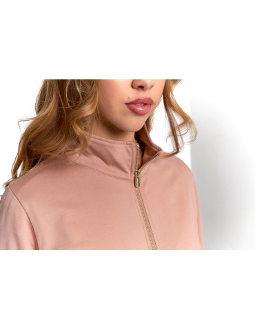 Bluzy - Bluza damska dresowa bez kaptura BEŻOWY - produkt 15