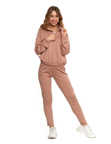 Bluzy - Bluza damska dresowa bez kaptura BEŻOWY - produkt 16