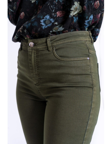 Nowości - Spodnie damskie skinny elastyczne SZARY - produkt 9