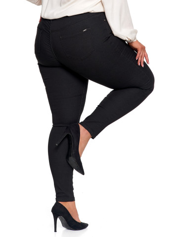 Nowości - Spodnie damskie skinny elastyczne CZARNY - produkt 13