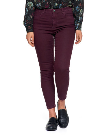 Nowości - Spodnie damskie skinny elastyczne FIOLETOWY - produkt 6