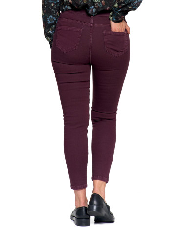 Nowości - Spodnie damskie skinny elastyczne FIOLETOWY - produkt 7
