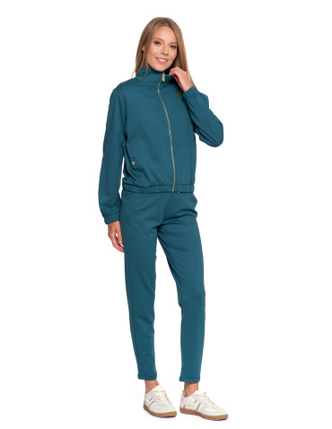 Bluzy - Bluza damska dresowa bez kaptura ZIELONY - produkt 17