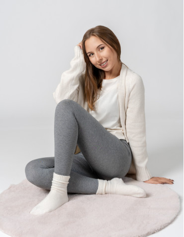 Legginsy - Klasyczne bawełniane legginsy damskie WIELOKOLOROWY - produkt 2