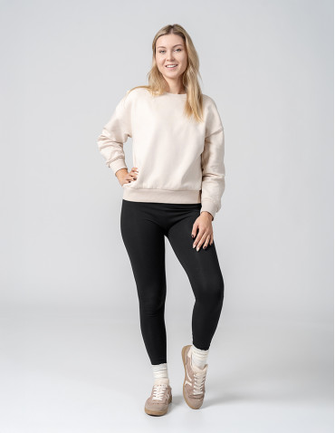 Legginsy - Klasyczne czarne legginsy ocieplane damskie CZARNY - produkt 9