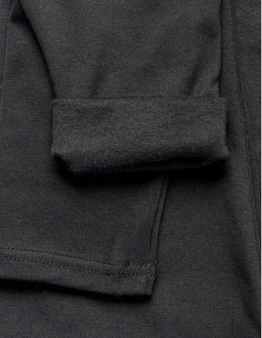 Legginsy - Klasyczne czarne legginsy ocieplane damskie CZARNY - produkt 10