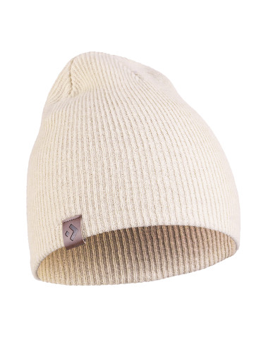 Czapki - Czapka damska z wełny merino BEŻOWY - produkt 1