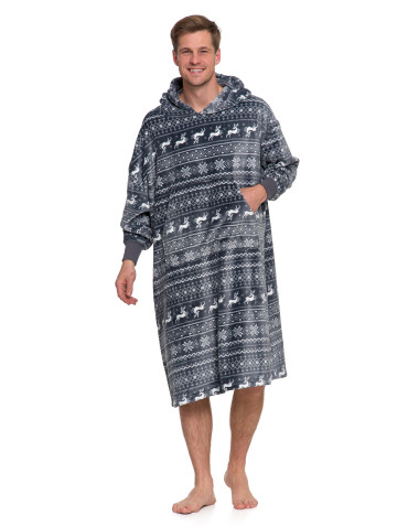 Piżamy - Kocobluza unisex luźna SZARY - produkt 9
