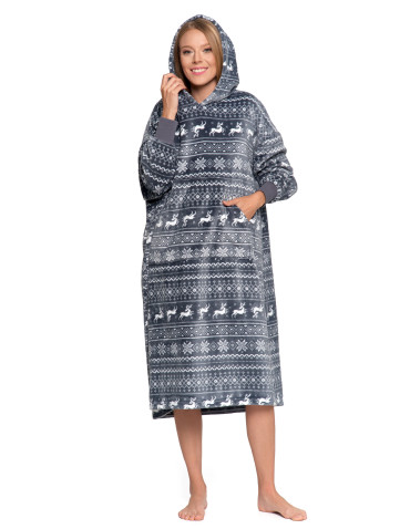 Piżamy - Kocobluza unisex luźna SZARY - produkt 7