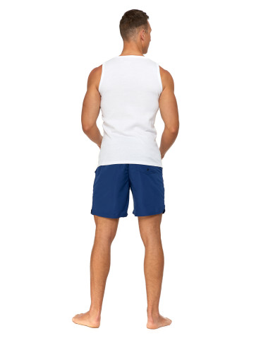 Podkoszulki - Podkoszulka męska bawełniana typu tank top na ramiączkach BIAŁY - produkt 6