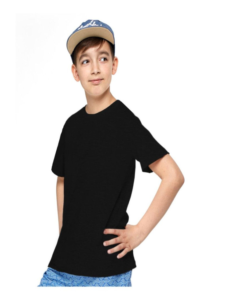 Chłopiec - T-shirt bawełniany młodzieżowy CZARNY - produkt moraj.pl 1