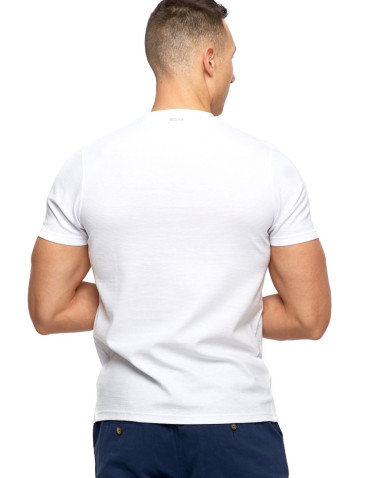 Koszulki, topy, koszule - T-shirt męski prążkowany bawełna czesana Premium Line BIAŁY - produkt 2