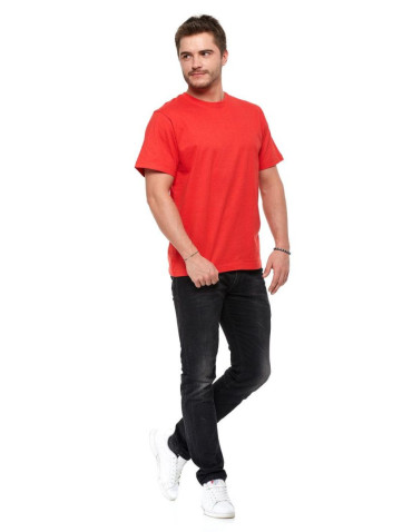 Koszulki, topy, koszule - Koszulka męska bawełniana T-shirt CZERWONY - produkt 5