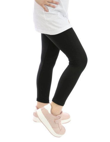 Dziewczynka - Legginsy młodzieżowe klasyczne CZARNY - produkt 2