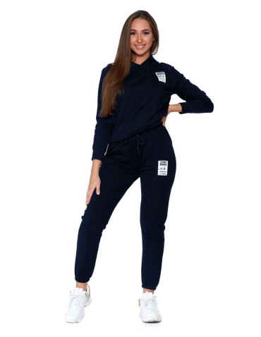 Bluzy - Bluza damska z kapturem GRANATOWY - produkt 1